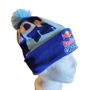 Red Bull Blue Knit Beanie Crashed Ice Special Event Edmonton Canada
